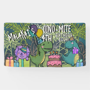 Dino-Mite Kid's Geburtstagsparty Dinosaurier Banne Banner