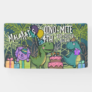 Dino-Mite Kid's Geburtstagsparty Dinosaurier Banne Banner