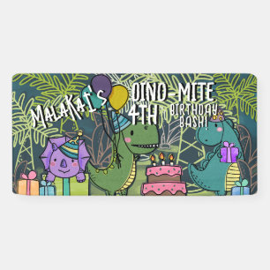 Dino-Mite Kid's Geburtstagsparty Dinosaurier Banne Banner