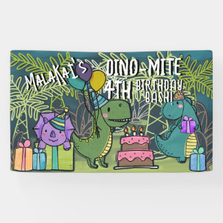 Dino-Mite Kid's Geburtstagsparty Dinosaurier Banne Banner