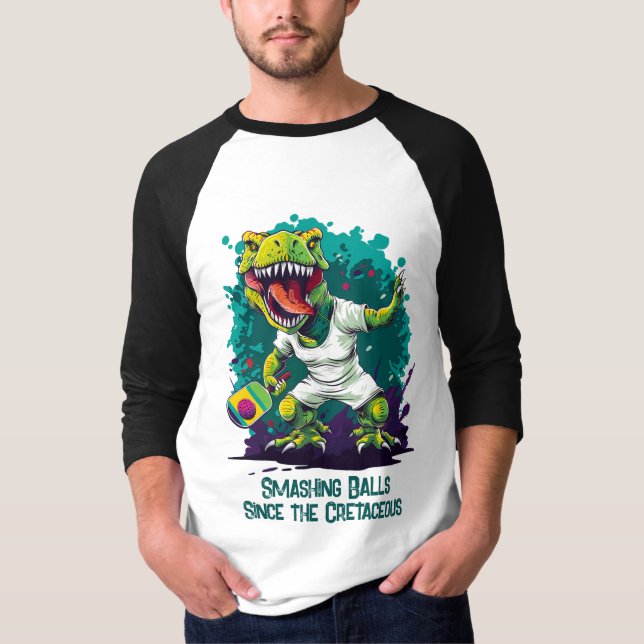 Dino-mite lustiger Pickleball  T-Shirt (Vorderseite)