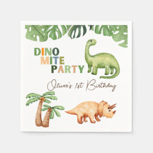 Dino-mite Party 1. Geburtstag Serviette