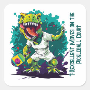 Dino-mite Quadratischer Aufkleber
