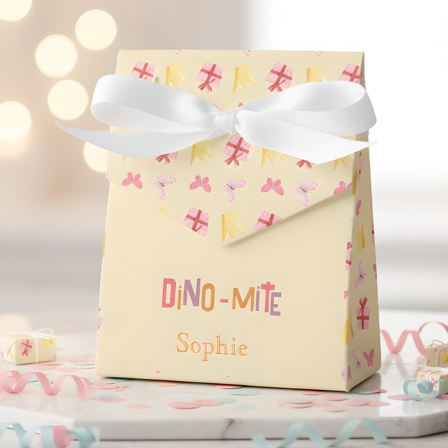Dino-Mite-Rosa-Dino-Geburtstagsparty Geschenkschachtel (Von Creator hochgeladen)