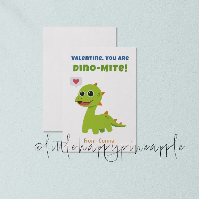 Dino-Mite Valentine's Day Card Einladung (Von Creator hochgeladen)