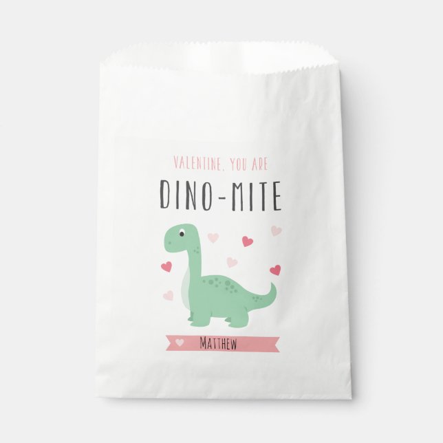 Dino-Mite Valentine's Day Gunst Bag Geschenktütchen (Vorderseite)