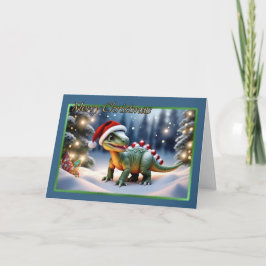 Dino-mite Weihnachtskarte Karte