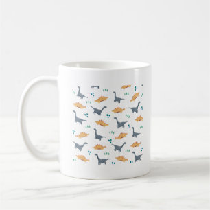 Dino Muster Print Background für alle Dinosaurier  Kaffeetasse