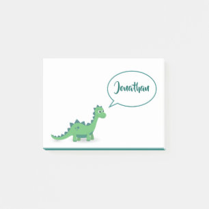 Dino nennen Kinder Namen post es Notizen. Post-it Klebezettel