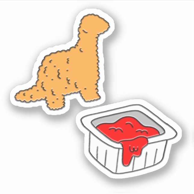 Dino nugget aufkleber (Vorderseite)