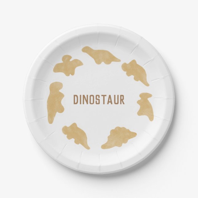 Dino Nugget Plate Pappteller (Vorderseite)