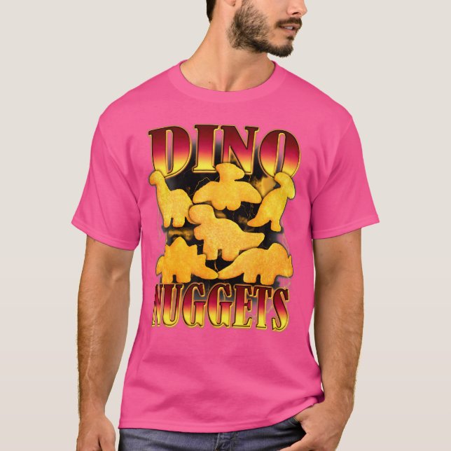 Dino Nuggets Bootleg Rap Ästhetik Dinosaurier Chic T-Shirt (Vorderseite)
