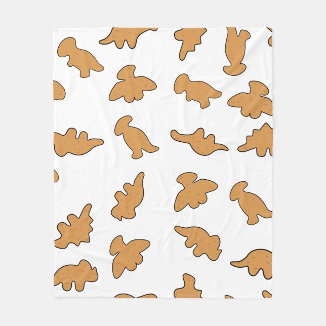 Dino-Nuggets-Muster Fleecedecke (Vorderseite)