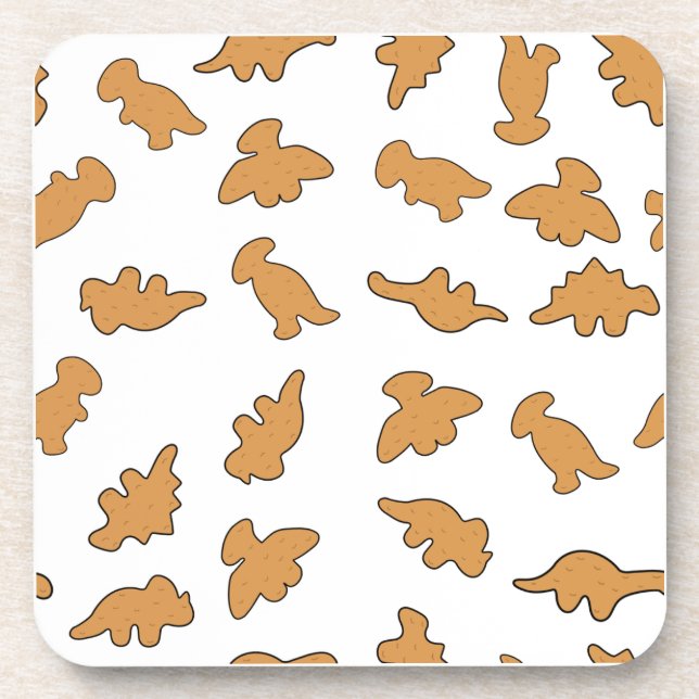 Dino Nuggets Pattern Getränkeuntersetzer (Vorderseite)