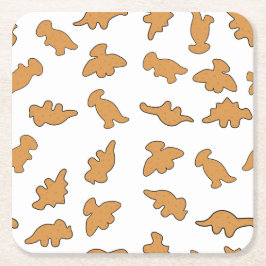 Dino Nuggets Pattern Rechteckiger Pappuntersetzer