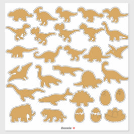 Dino-Nuggets-Sucht-Set mit 30 Stück Aufkleber