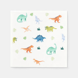 Dino Party Colorful Dinosaurier Geburtstag Napkins Serviette