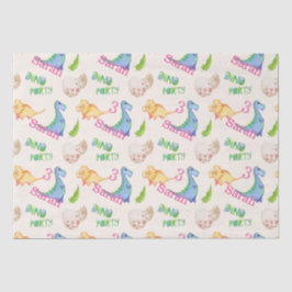 Dino Party Dinosaur Geburtstagsmädchen Seidenpapier