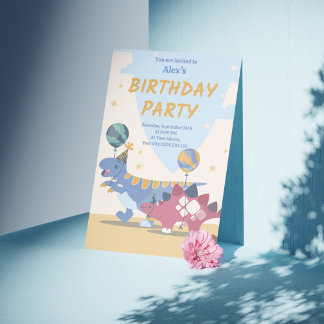 Dino-Party Einladungen: Spaß & Easy Scrip Einladung