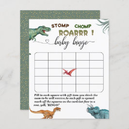 Dino Party Stomp Chomp Brühe Baby Dusche Bingo Spi