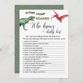 Dino Party Stomp Chomp Roar Games, die Papa kennen Einladung