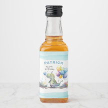 Dino Party Watercolor Boy Blue Birthday