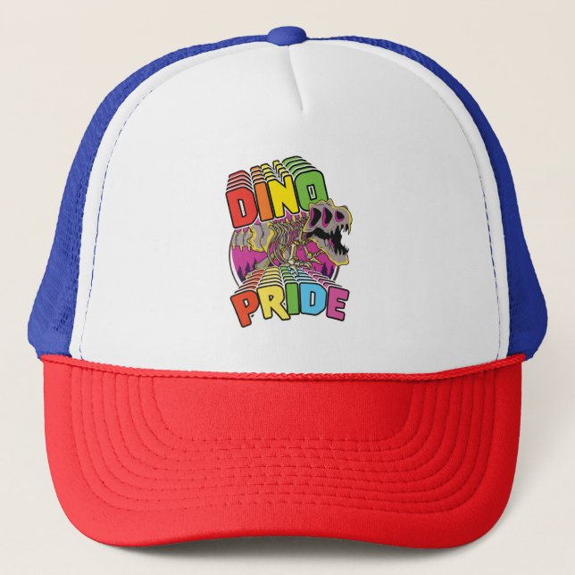 Dino-Pride-Logo Truckerkappe (Vorderseite)