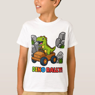 Dino-Rally-Kinder-Sport-T-Shirt – Spaß beim Dinosa T-Shirt