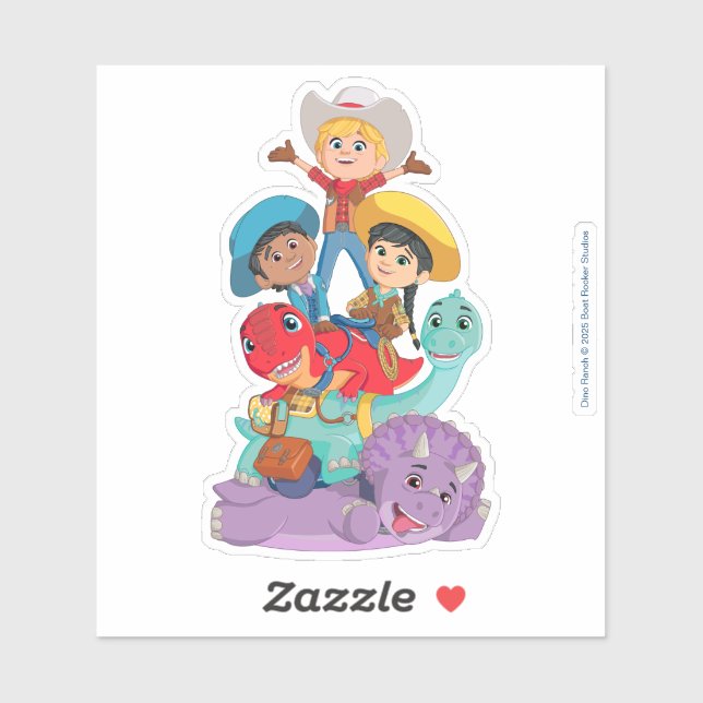 Dino Ranch Friends Aufkleber (Blatt)