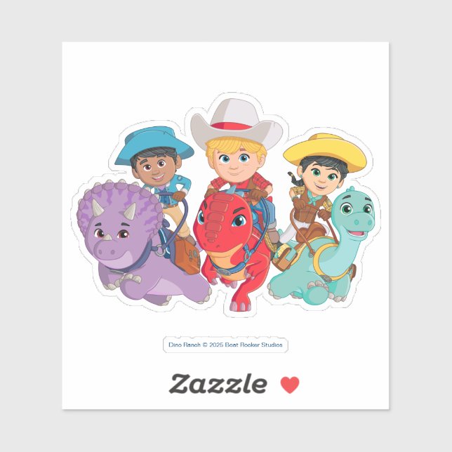 Dino Ranch Friends Design Aufkleber (Blatt)