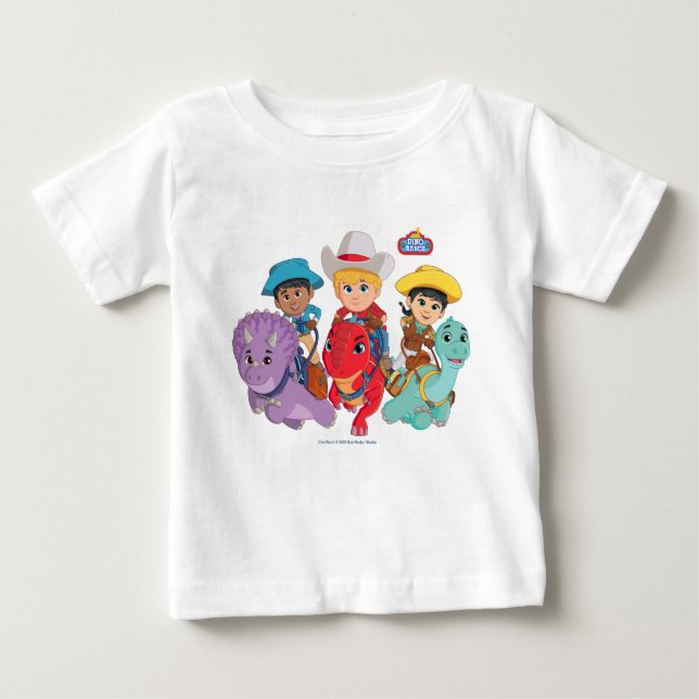 Dino Ranch Friends Design Baby T-shirt (Vorderseite)
