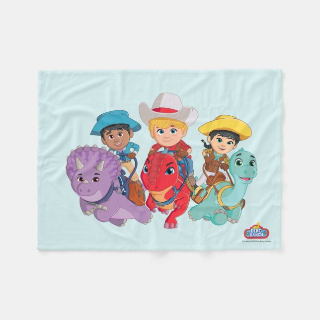 Dino Ranch Friends Design Fleecedecke (Vorderseite (Horizontal))