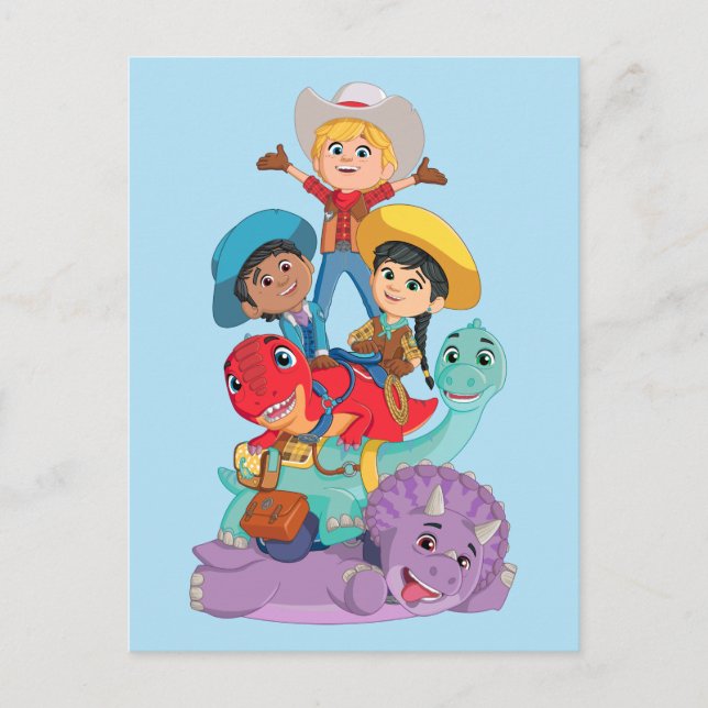 Dino Ranch Friends Postkarte (Vorderseite)