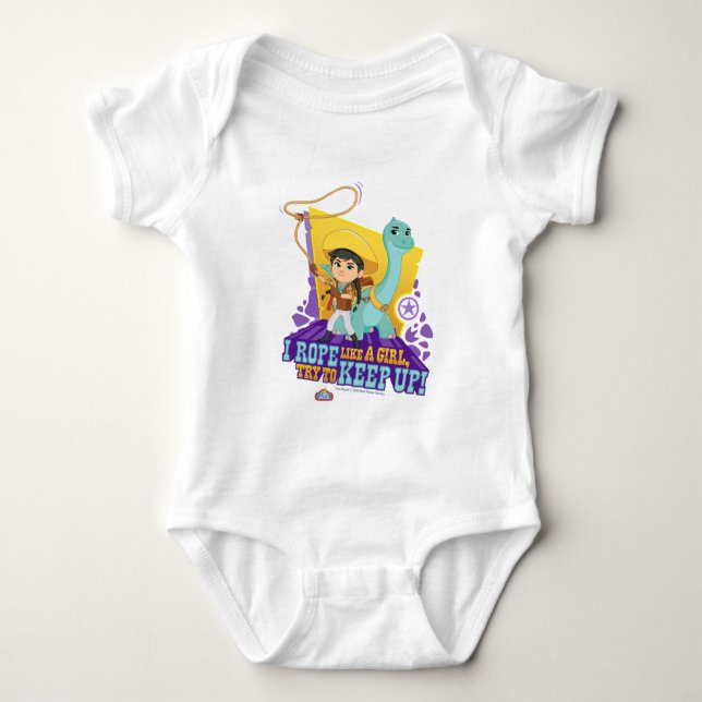 Dino Ranch | Min und Klee Baby Strampler (Vorderseite)