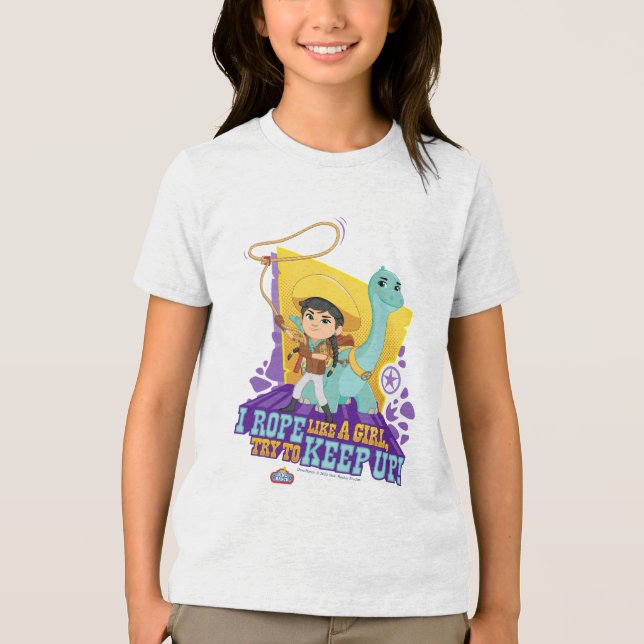 Dino Ranch | Min und Klee Tri-Blend Shirt (Vorderseite)