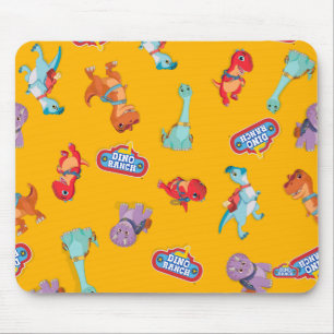 Dino Ranch Muster in Gelb Mousepad