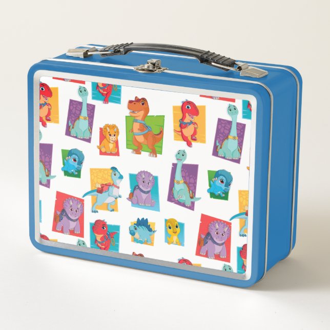 Dino Ranch Pattern Metall Brotdose (Vorderseite)