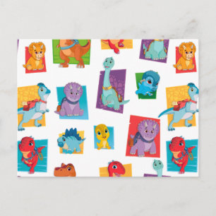 Dino Ranch Pattern Postkarte
