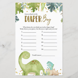 Dino rät, was im Windelbeutel-Spiel steckt