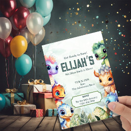 Dino Roar 9. Geburtstag Bash Einladung