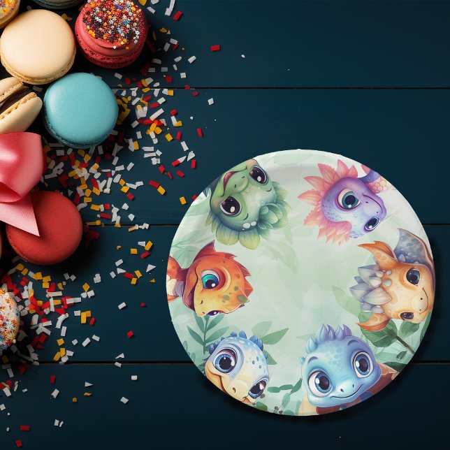 Dino Roar Birthday Bash Pappteller (Von Creator hochgeladen)