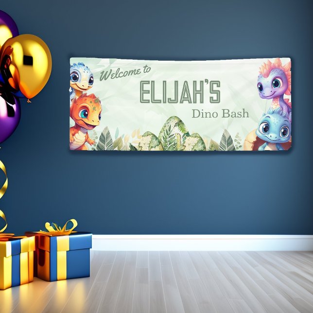 Dino Roar Birthday Bash Willkommen Banner (Von Creator hochgeladen)