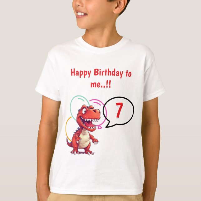 Dino Roar Birthday Party T-Shirt (Vorderseite)