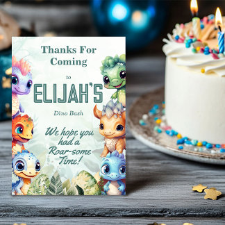 Dino Roar Vielen Dank Einladung