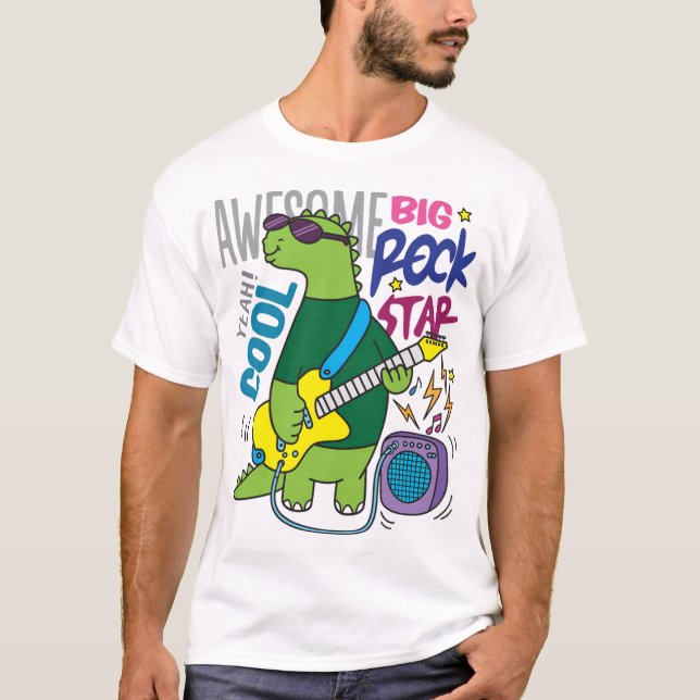 dino rock star T-Shirt (Vorderseite)