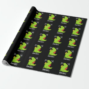 Dino-Sauce Lustiger Dinosaurier-Wortwitz Dunkler H Geschenkpapier