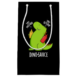 Dino-Sauce Lustiger Dinosaurier-Wortwitz Dunkler H Kleine Geschenktüte