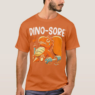 Dino schmerzhafte Übung Lustiges Training Fitnesss T-Shirt