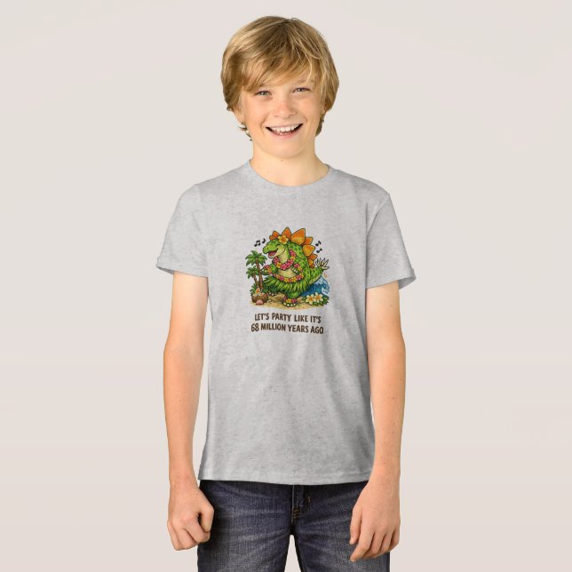 Dino-Shirt Tri-Blend Shirt (Vorderseite voll)
