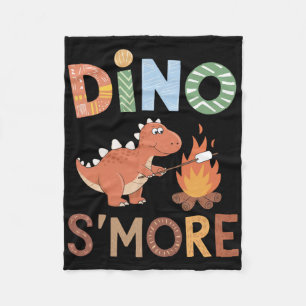 Dino S'more Dinosaur Trex Camping Smores Kawaii S' Fleecedecke